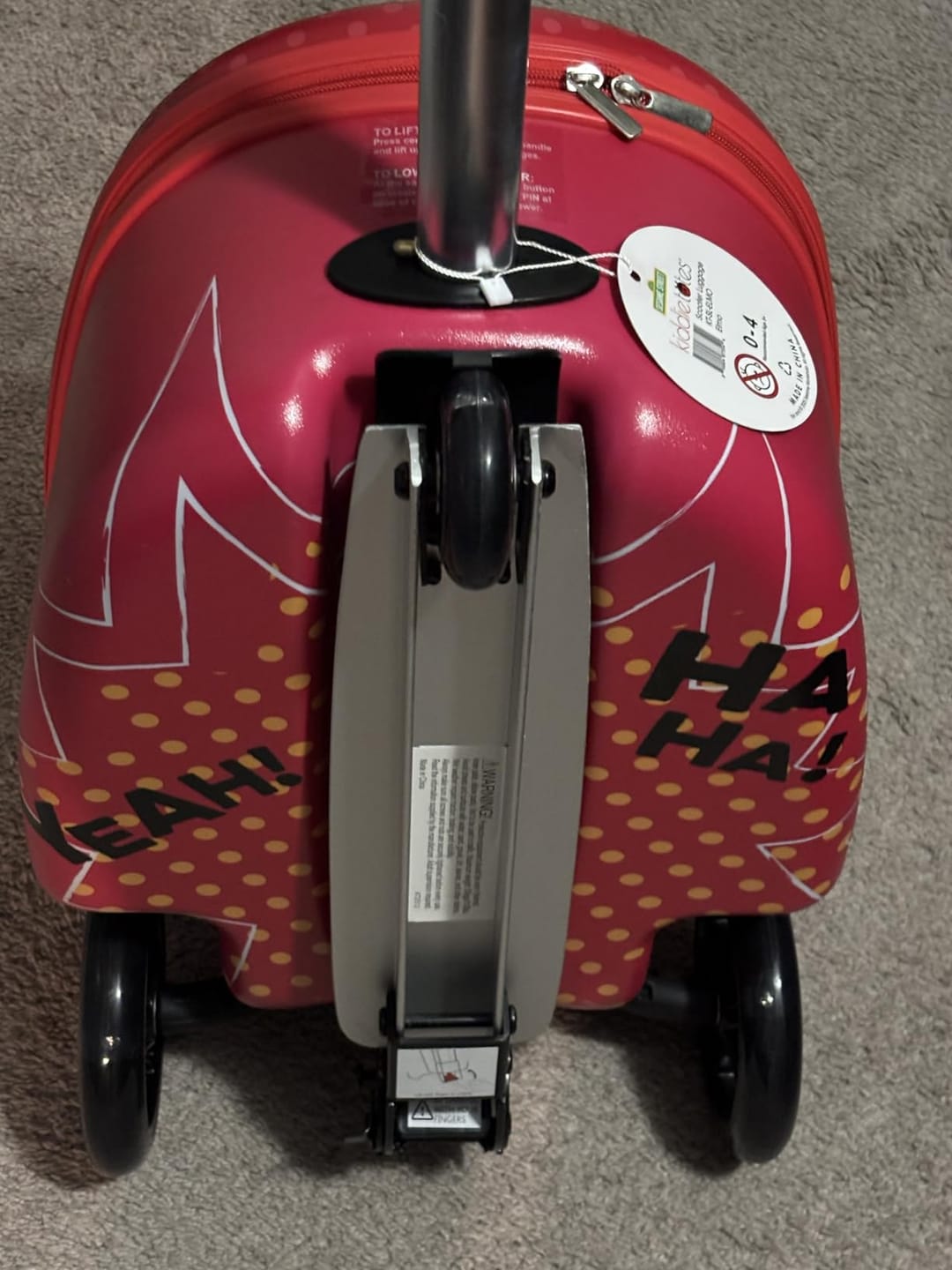 Customer photo review of Elmo Detachable Scooter Luggage