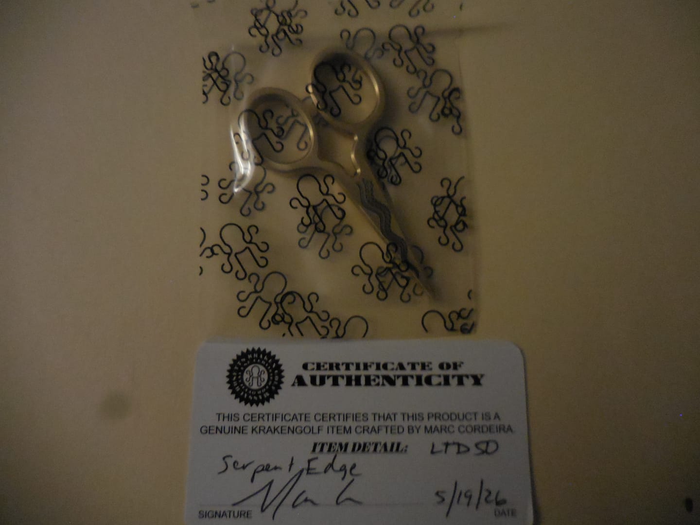Customer photo review of THE SERPENT'S EDGE — LTD [50] · The Den