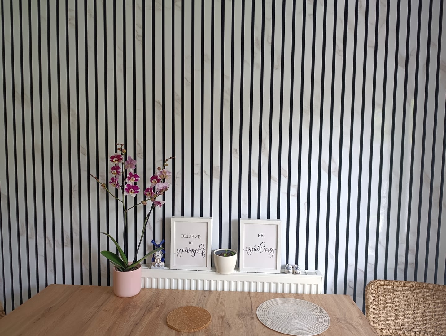 Customer photo review of Premium Acoustic Marble Wall Panel (Multiple Colours)