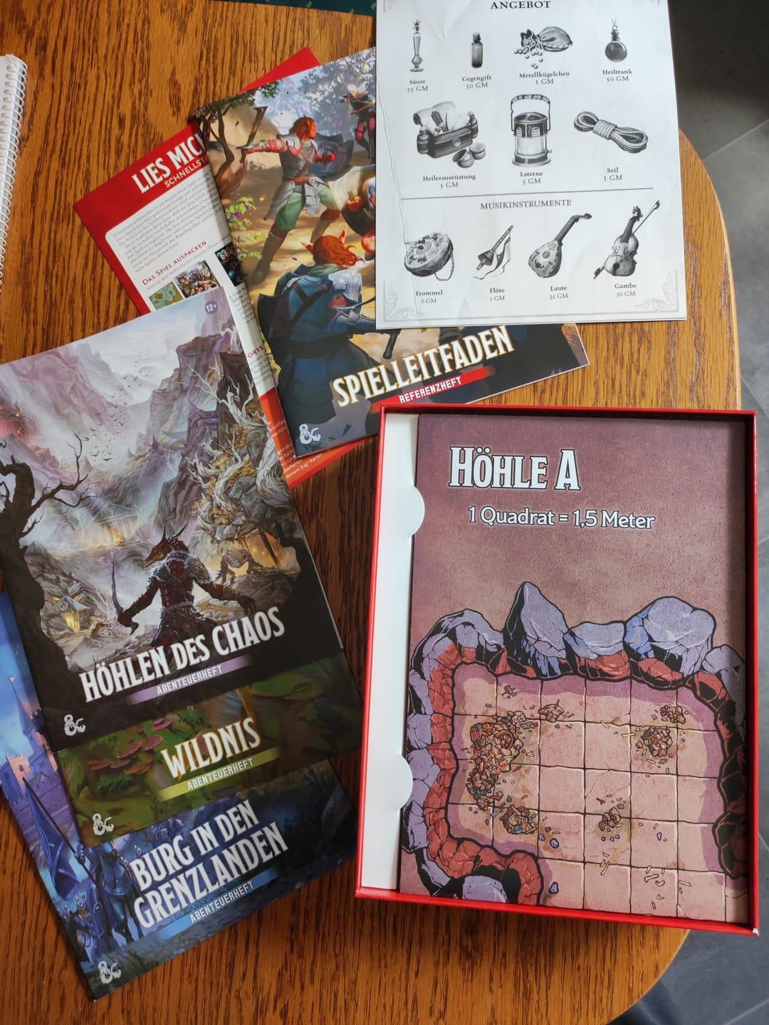 Customer photo review of D&D Starter Set: Heroes of the Borderlands - Deutsch