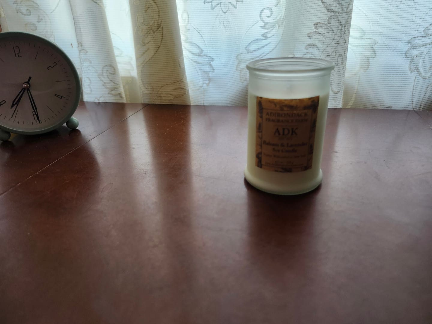 Customer photo review of Balsam & Lavender Soy Candle | Handmade Woodsy Lavender Scent | Soy Wax Candle