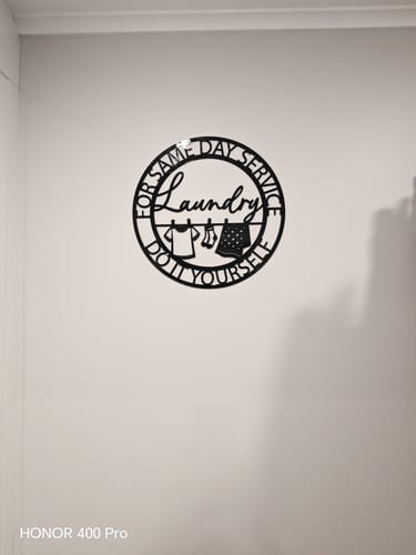 Customer photo review of Laundry Room Wall Art