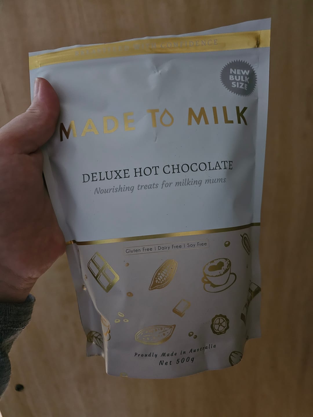 Customer photo review of Deluxe Lactation Hot Chocolate - GF, DF & SF