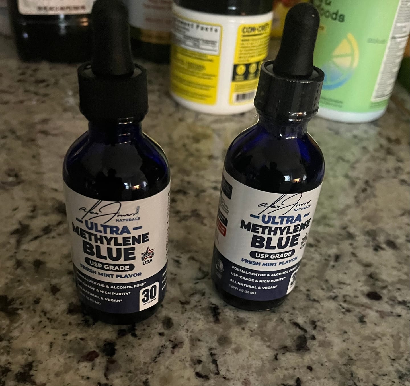 Customer photo review of Ultra Methylene Blue - Fresh Mint Flavor (50mL) (30 Servings)