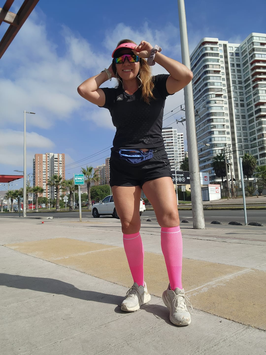 Customer photo review of Calcetin Runner de Compresion EVOLUTION Pink + Regalos