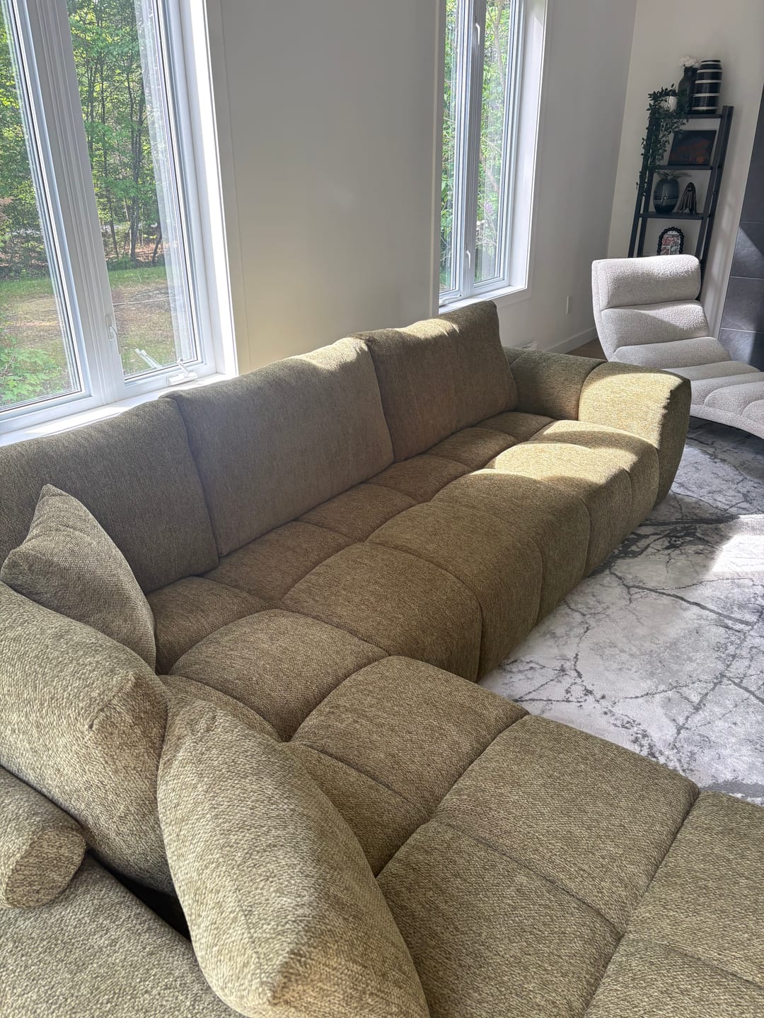 Customer photo review of OLIVIA - Sofa sectionnel 120" vert forêt