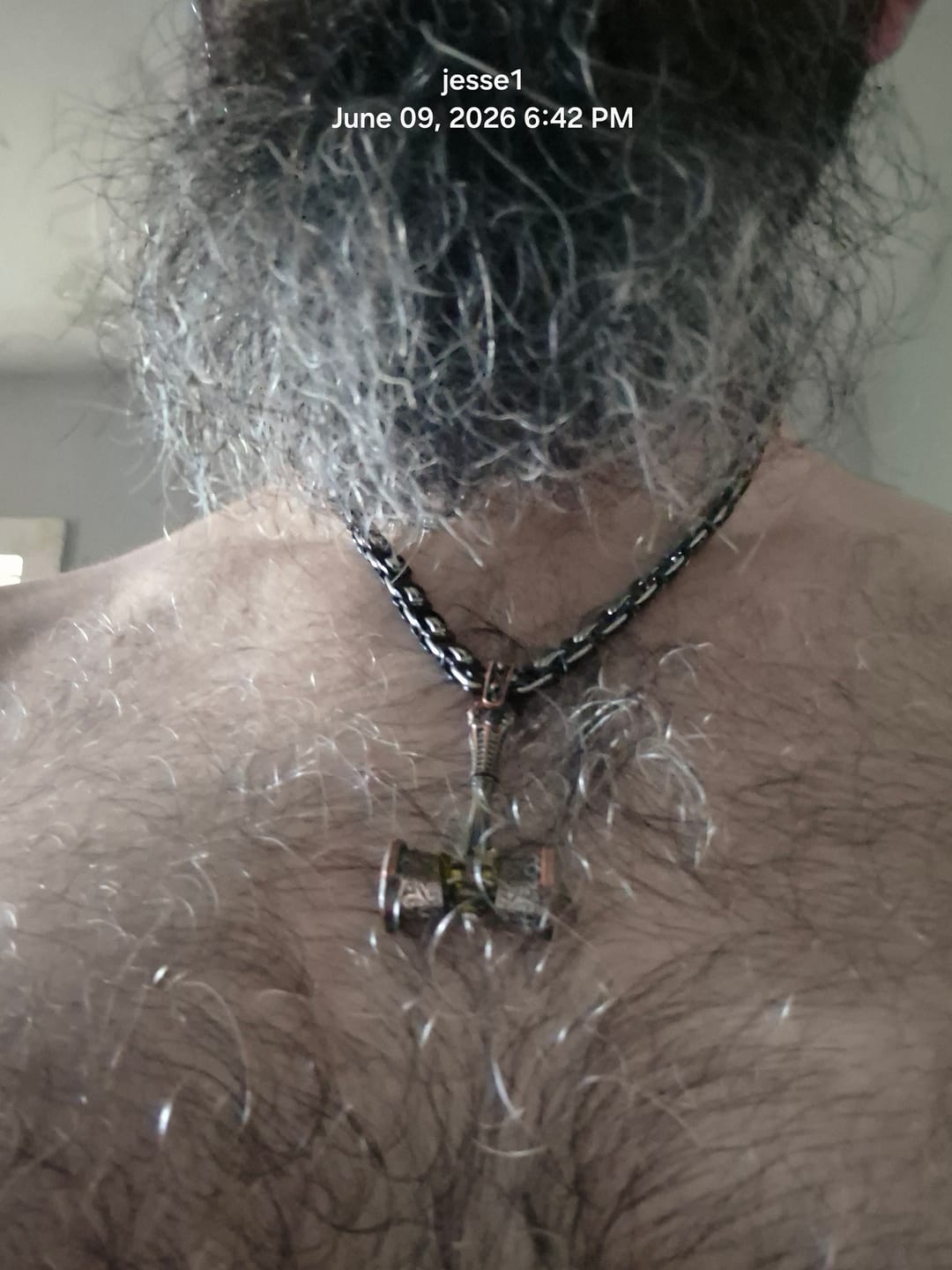 Customer photo review of Skull Crusher - Skull Mjolnir Necklace