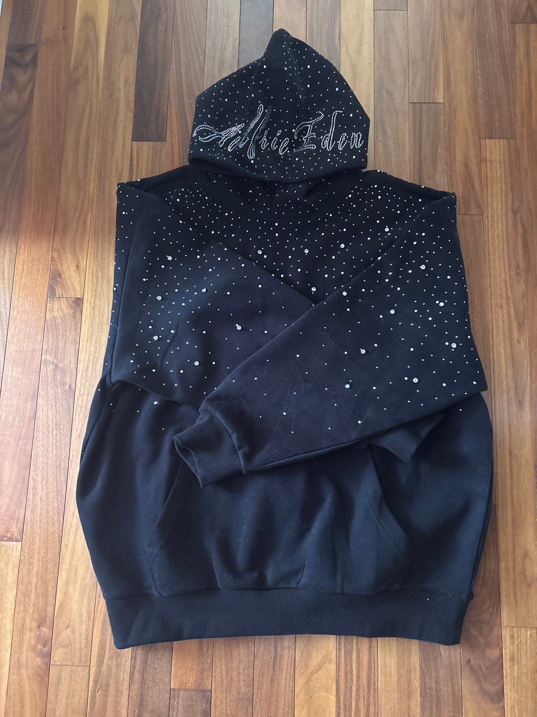 Customer photo review of Aelfric Eden Rhinestone Pullover Hoodie