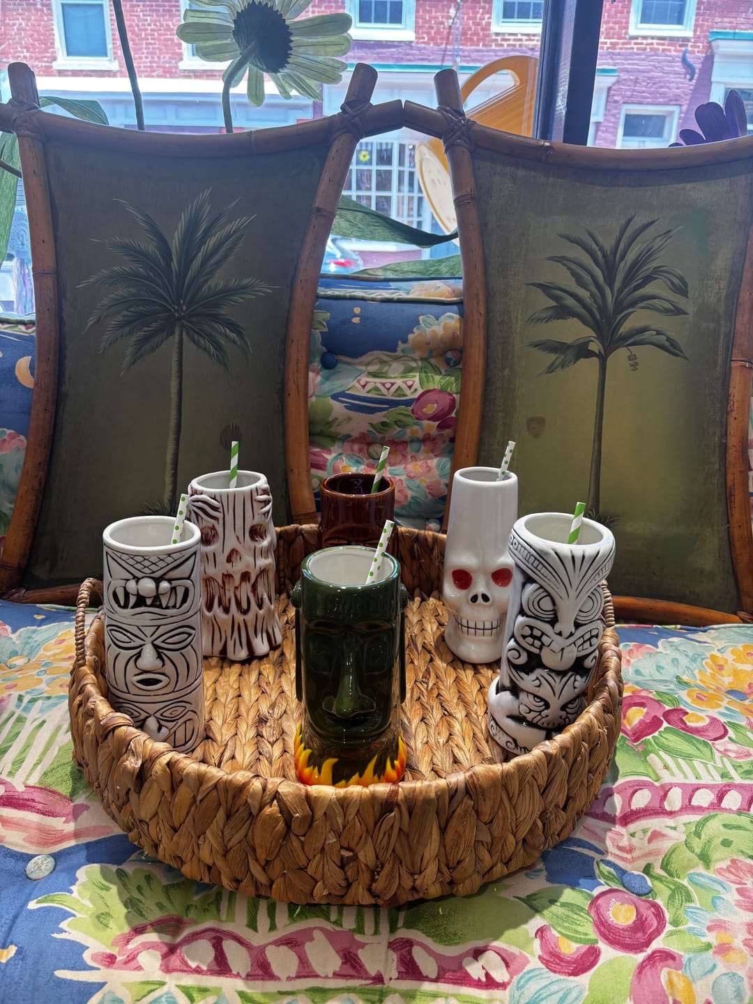 Customer photo review of Ceramic Tiki Mugs, Set of 8 - 18-23.5oz - Perfect for Exotic Cocktails, Iced Tea, Soda, Mai Tai, Long Island