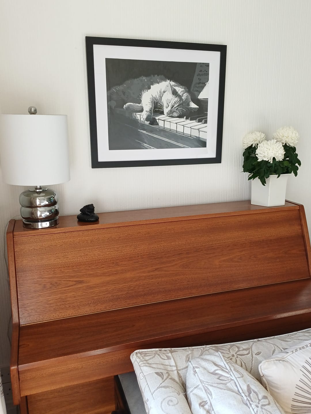 Customer photo review of Cat on the piano | Paint by Number