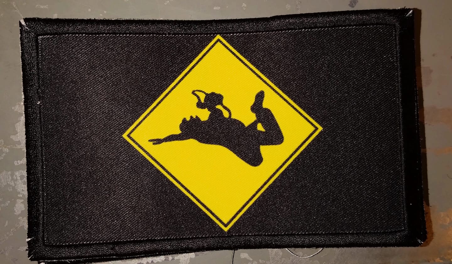 Customer photo review of Build Your Own Custom Sublimated Patches — Rectangle