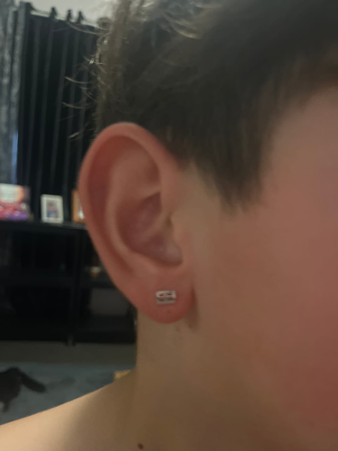 Customer photo review of Mini Flag Studs