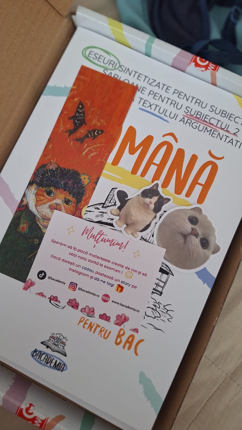 Customer photo review of Pachet Bacalaureat (Română + Istorie + Geografie) Bacademia