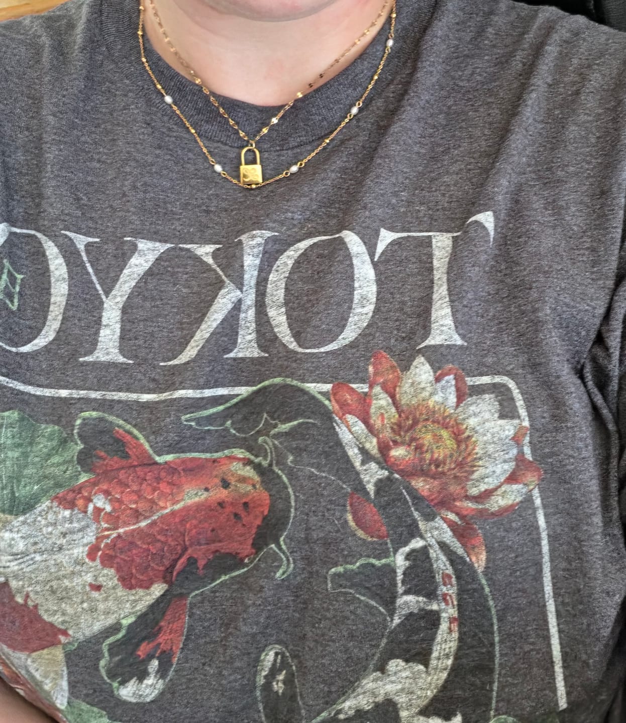 Customer photo review of Dainty Fresh Water Pearl Necklace