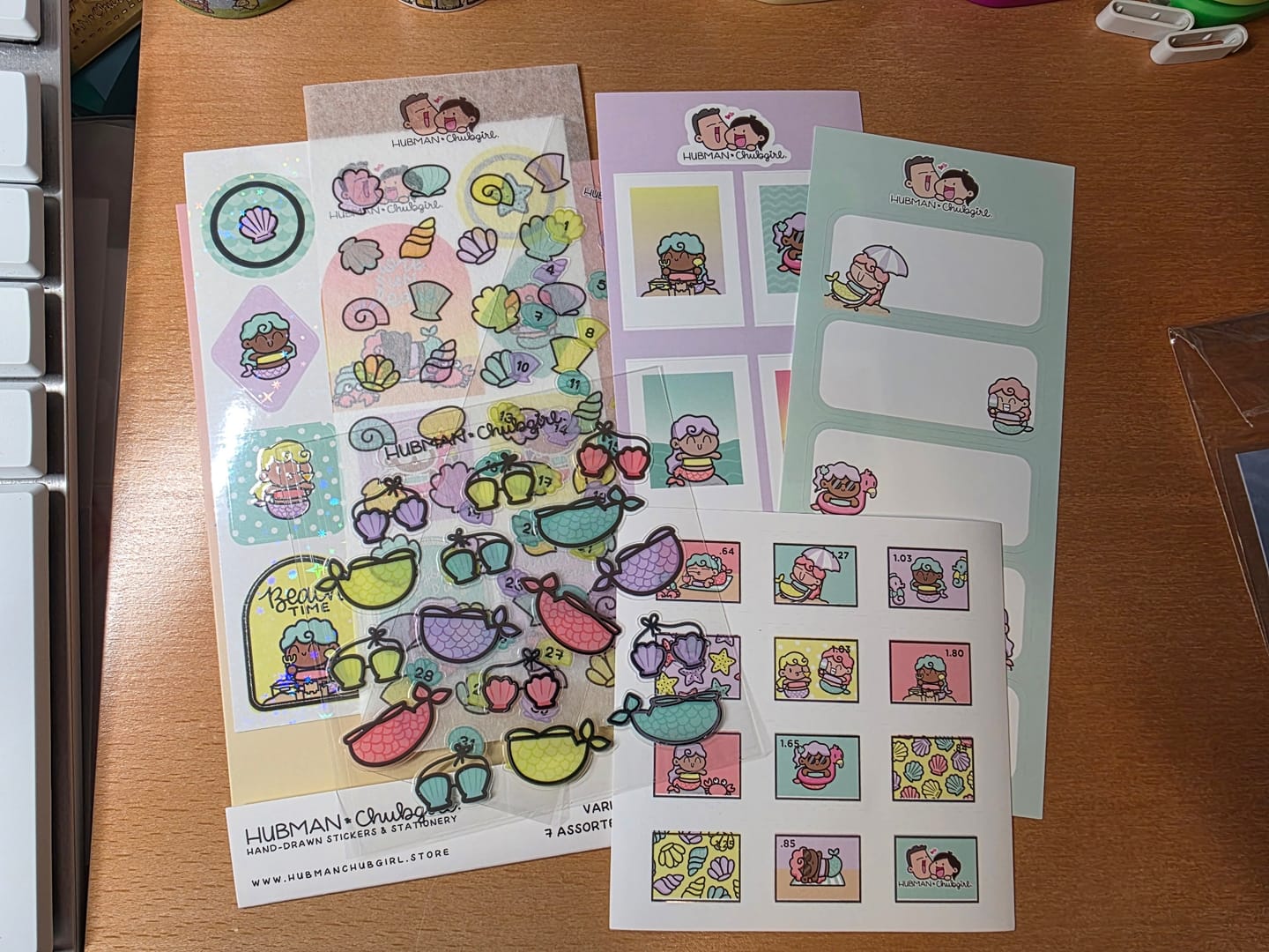 Customer photo review of Summer Mermaids Variety Sticker Pack