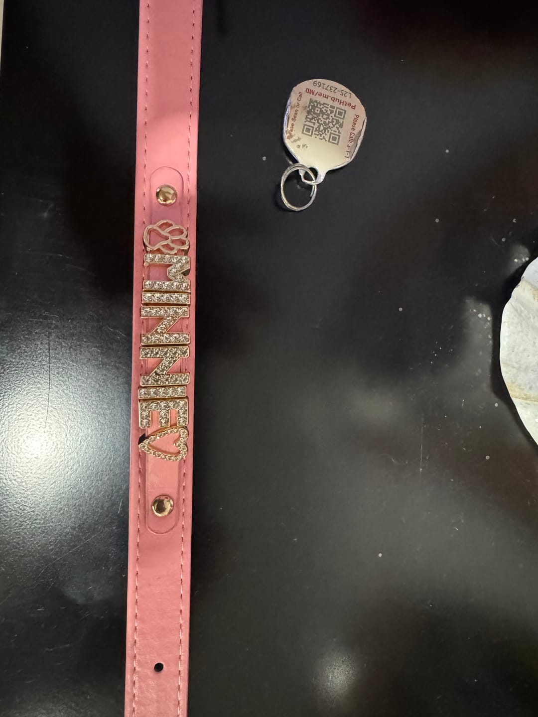 Customer photo review of The Personalized Sparkle Collar