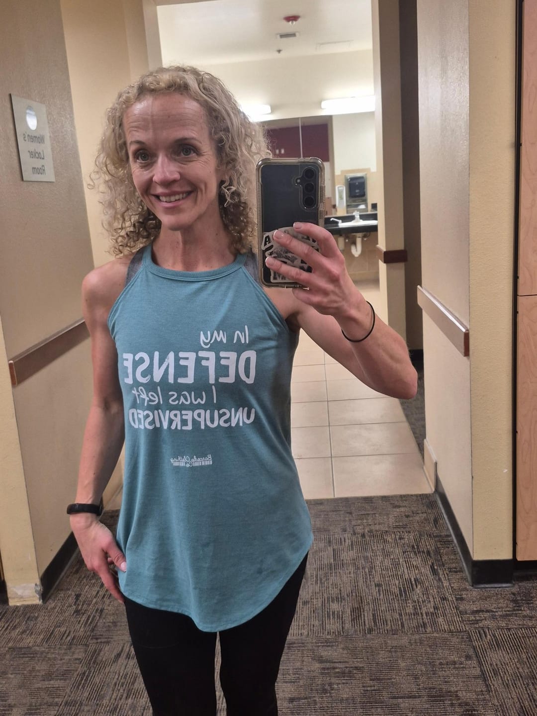 Customer photo review of In My Defense Color Rocker Tank