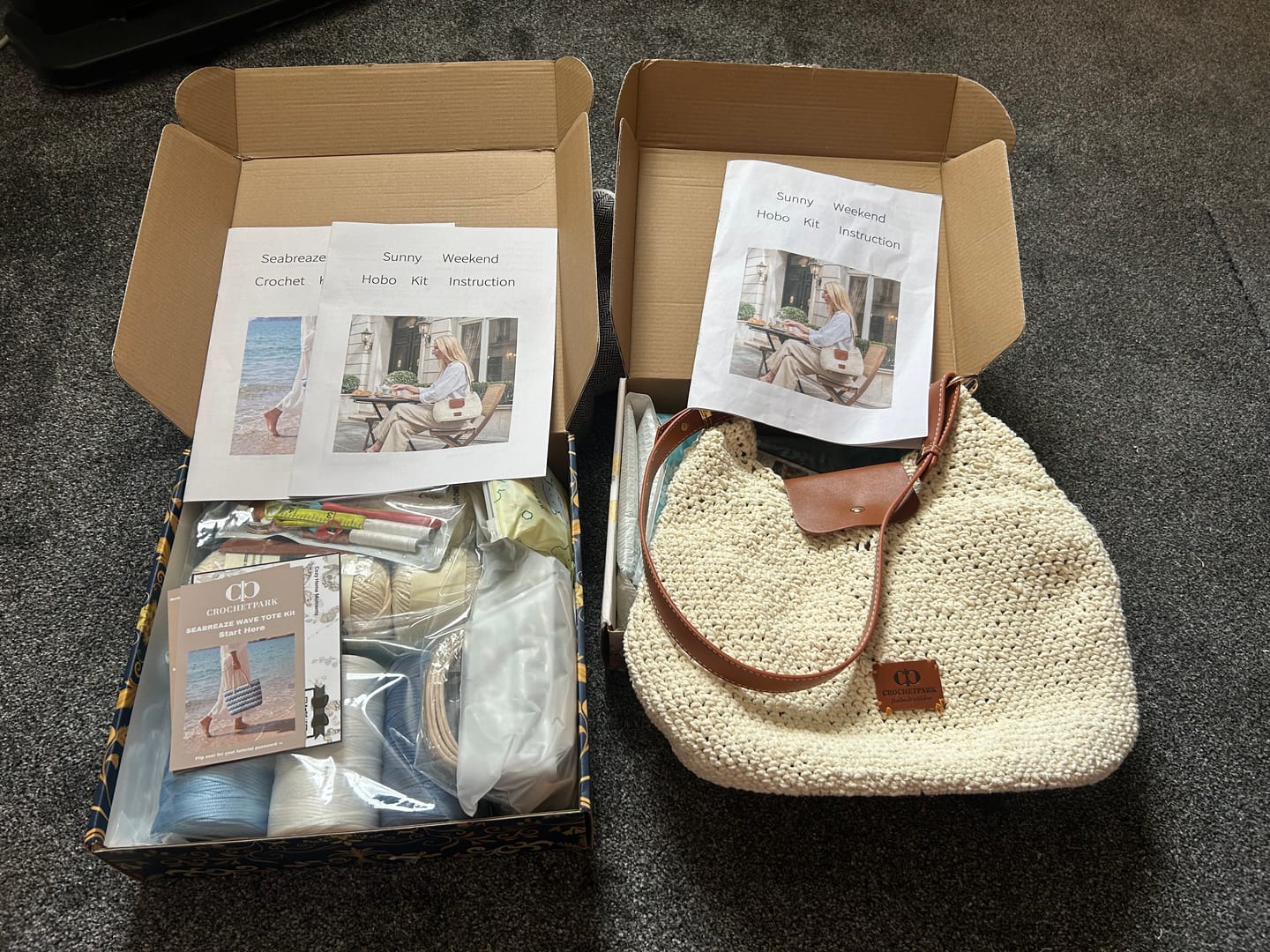 Customer photo review of Sunny Weekend Hobo Crochet Kit