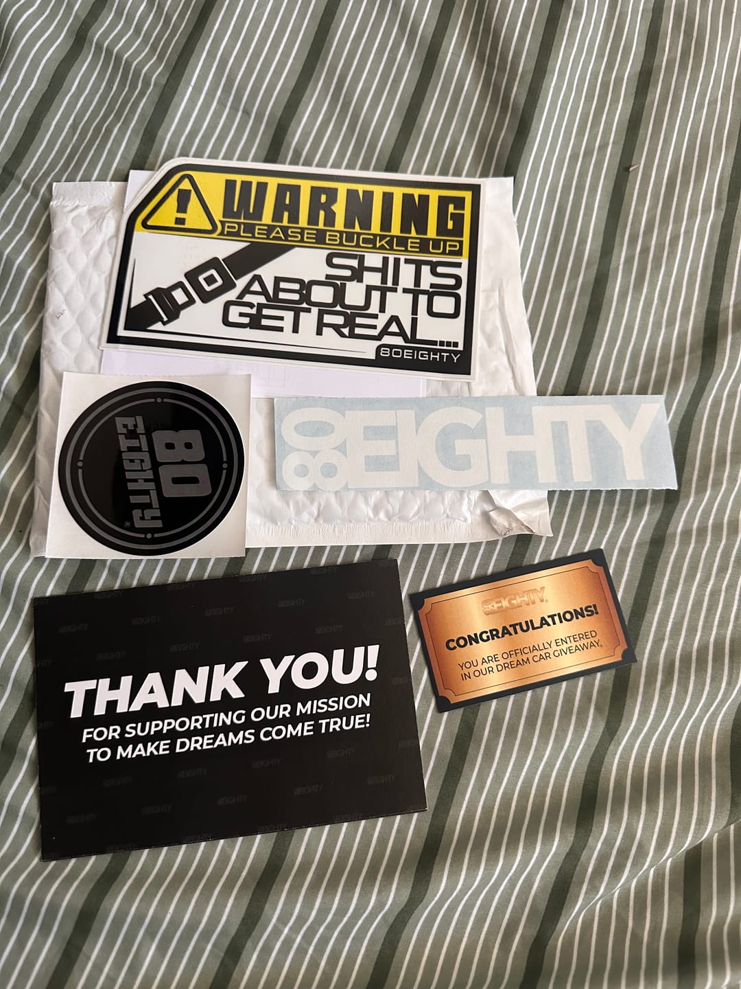 Customer photo review of 80Eighty® Please Buckle Up Sticker