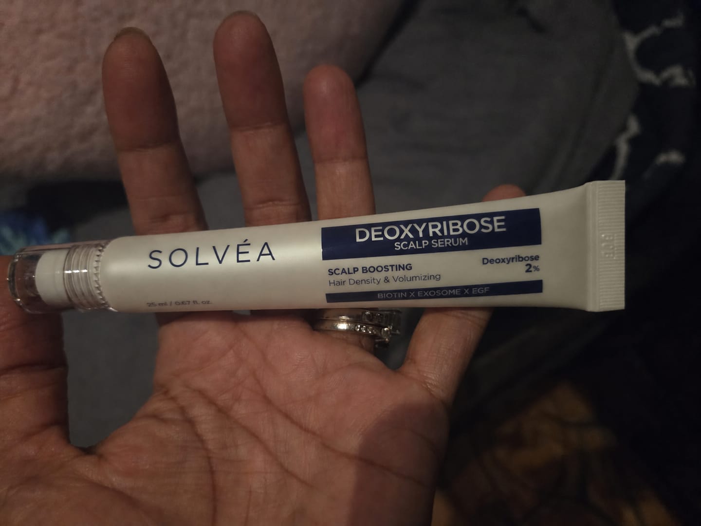 Customer photo review of Deoxyribose Scalp Serum