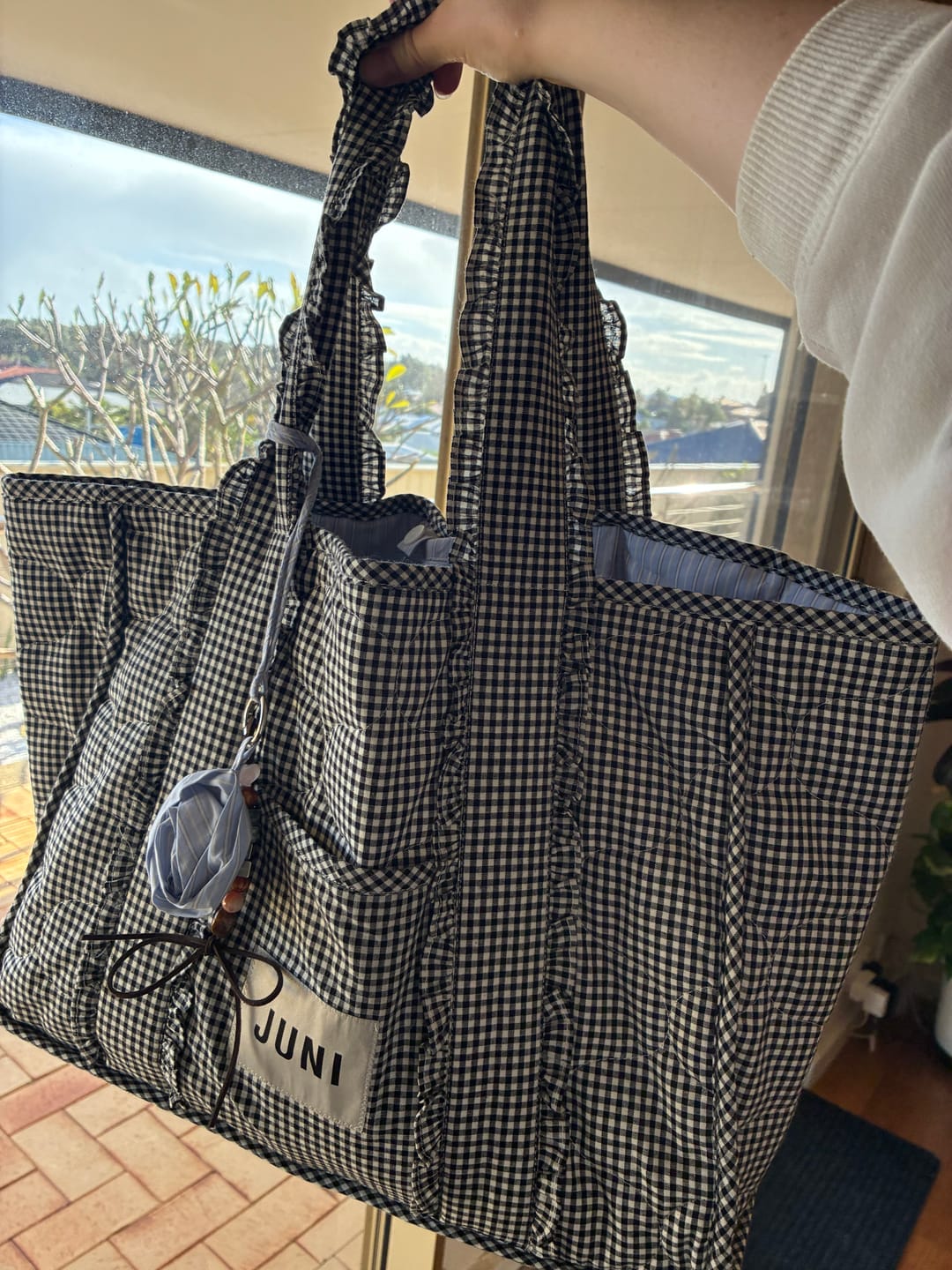 Customer photo review of JUNI - The Everything Bag Vichy