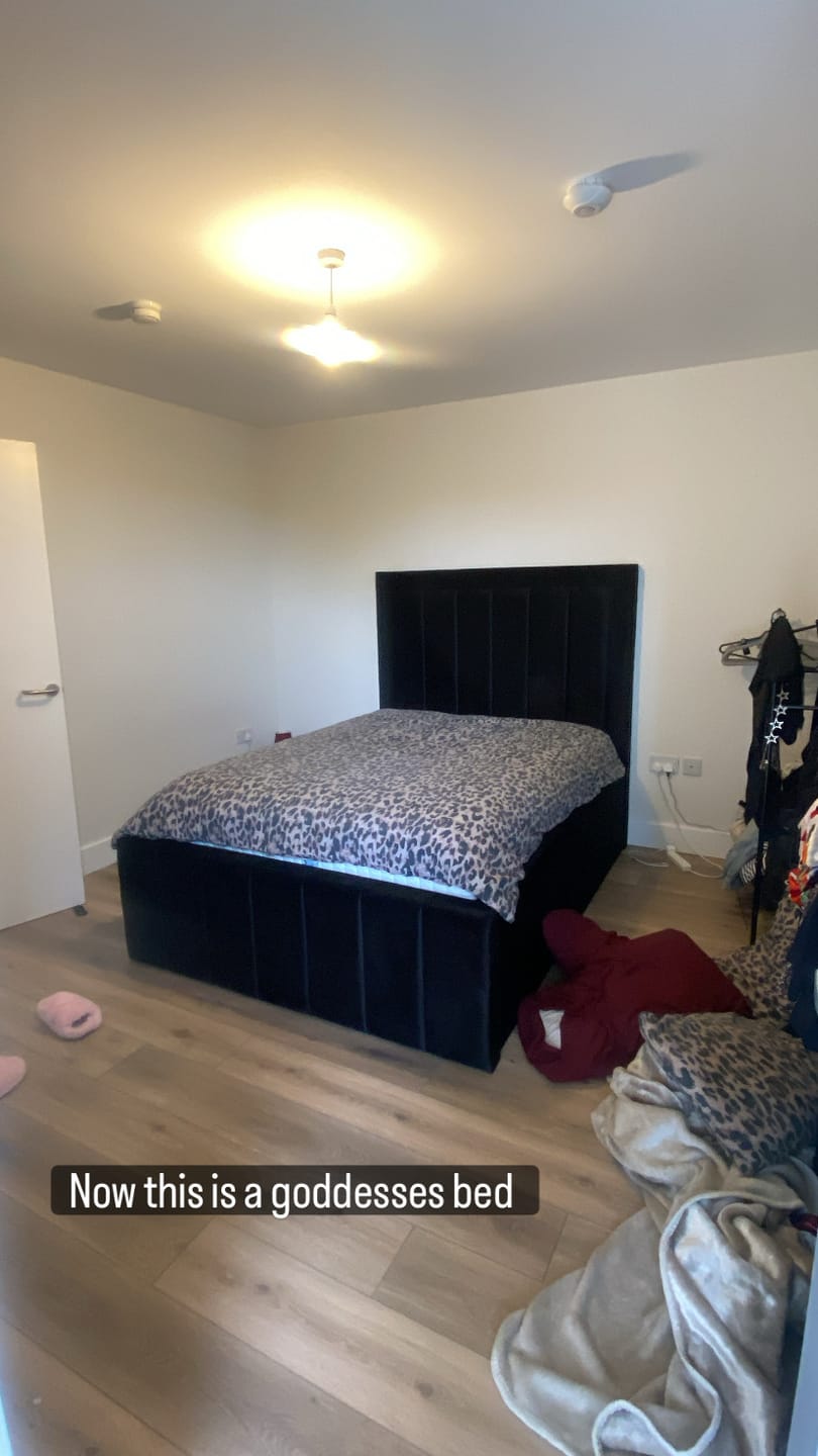 Customer photo review of Luxury Panel Bed in Black