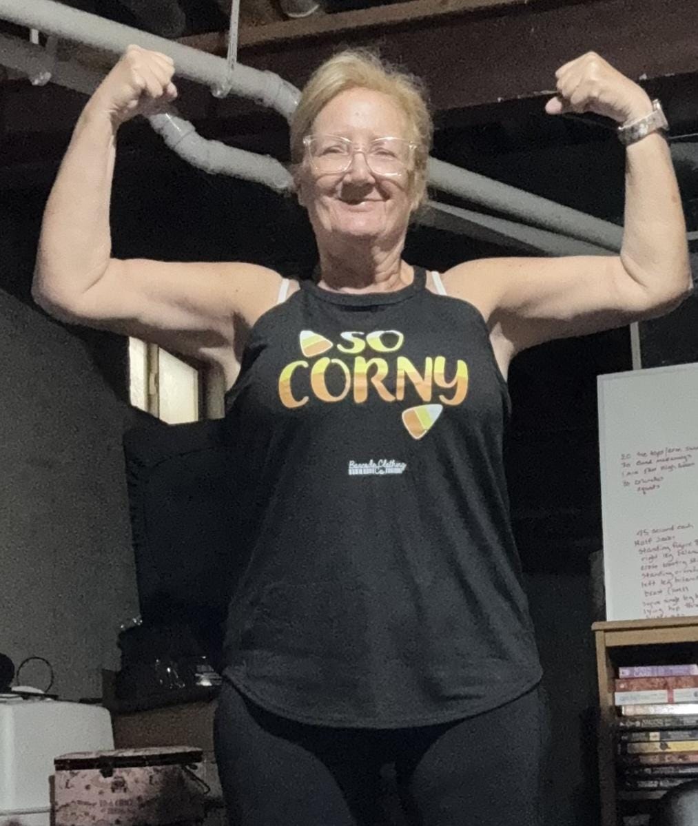 Customer photo review of So Corny Color Rocker Tank