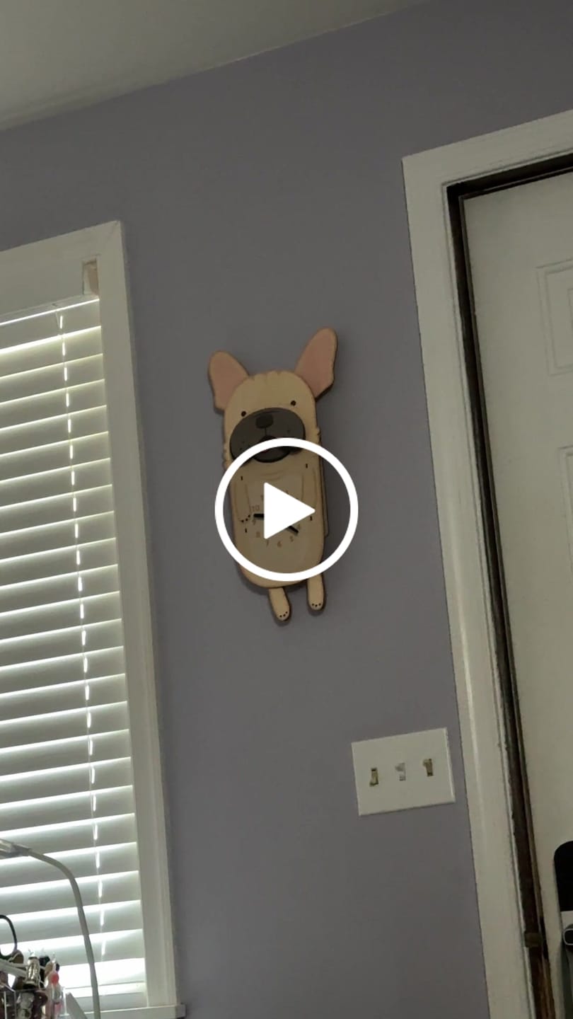 Customer video review of Louie the French Bulldog Pendulum Clock