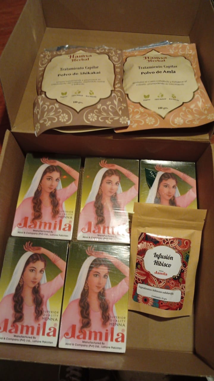Customer photo review of Henna Jamila Hair -  Cobrizo Natural y Duradero