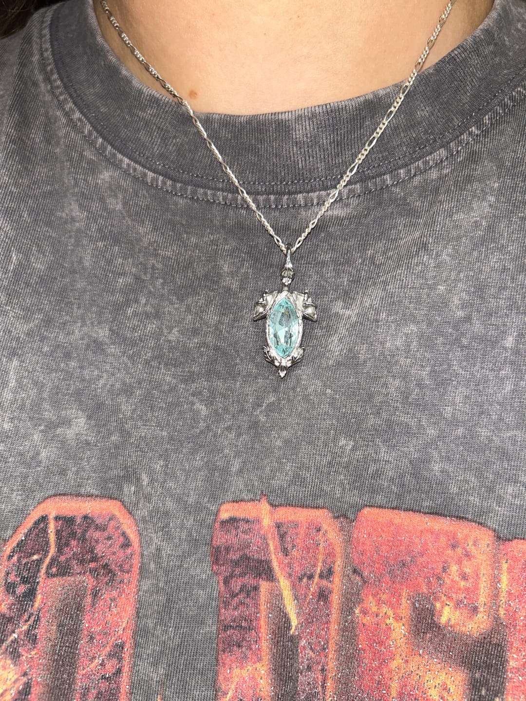 Customer photo review of BIRTHSTONE PENDANT