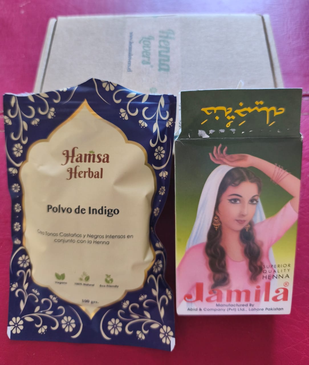 Customer photo review of Henna Jamila Hair -  Cobrizo Natural y Duradero