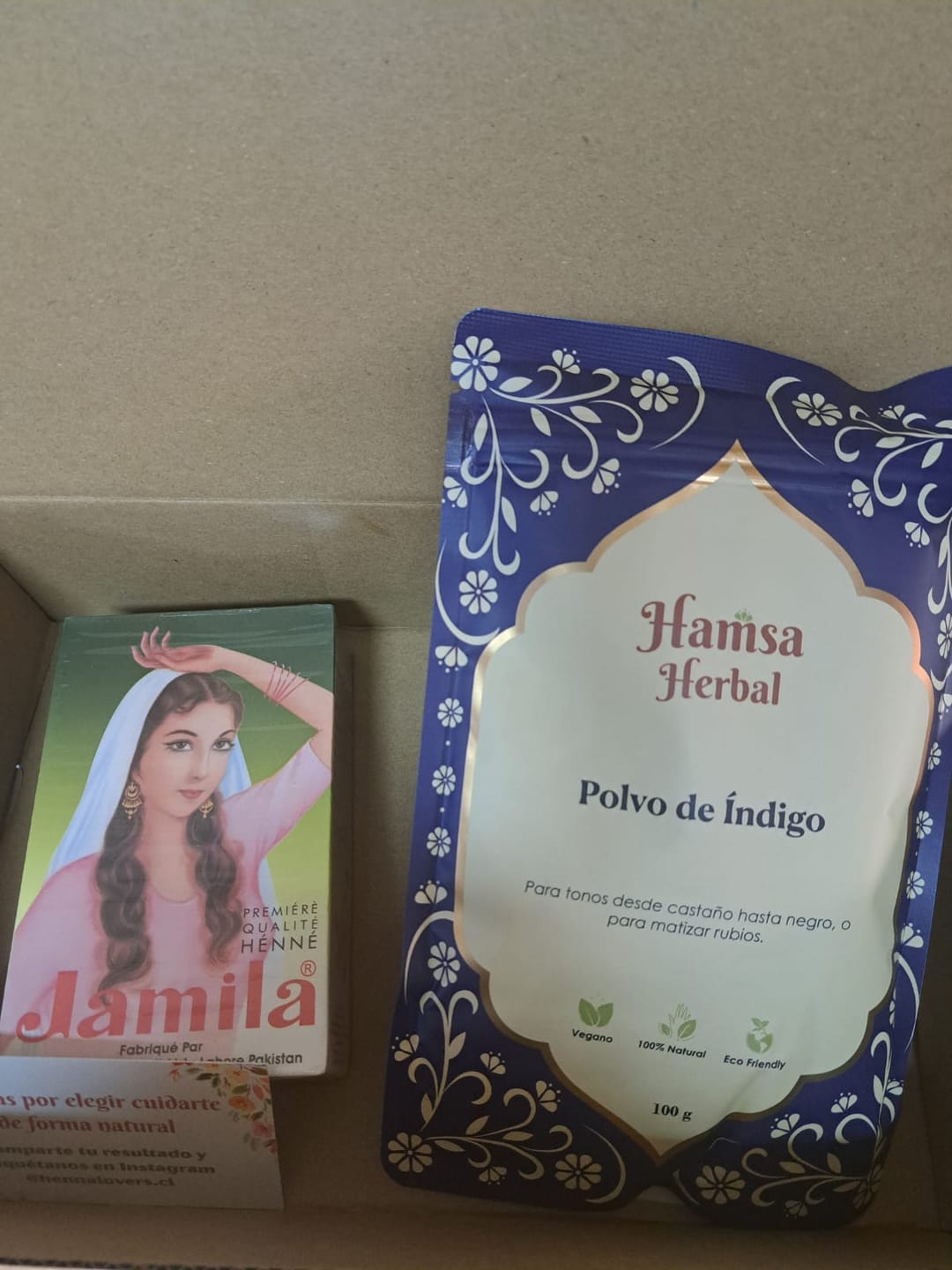 Customer photo review of Henna Jamila Hair -  Cobrizo Natural y Duradero