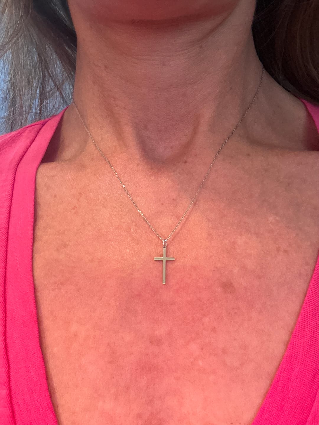 Customer photo review of Cross Pendant Necklace