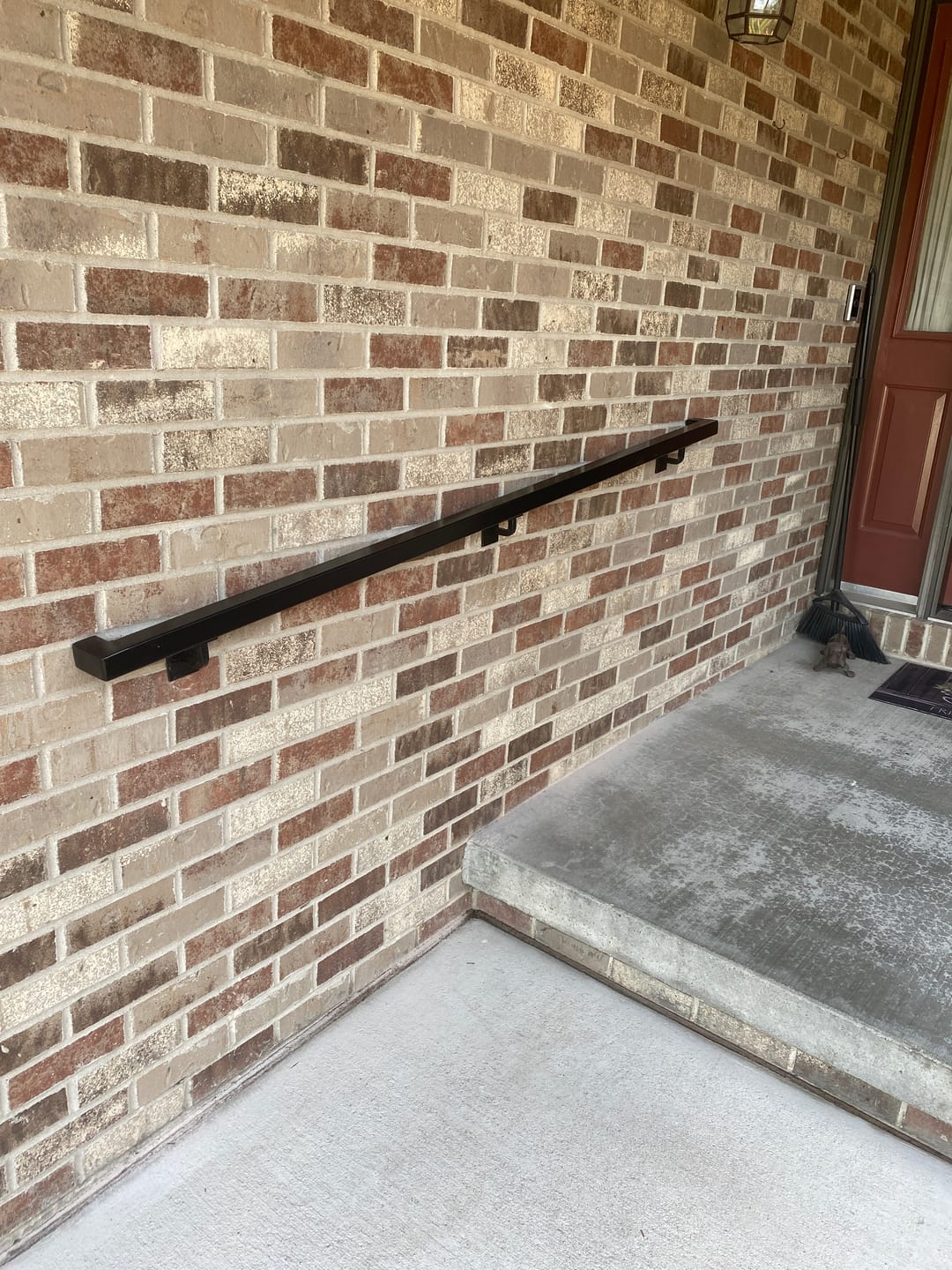 Customer photo review of Metal Handrail with Wall Return (L Shape)