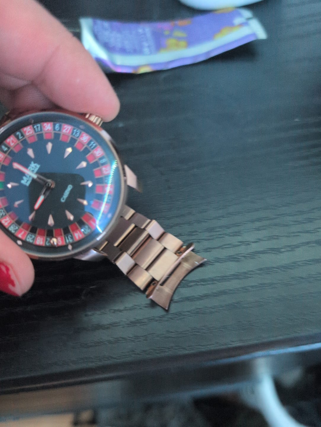 Customer photo review of Mark Fairwhale FW-5031 ROULEX Casino Watch – Luxury Roulette Timepiece