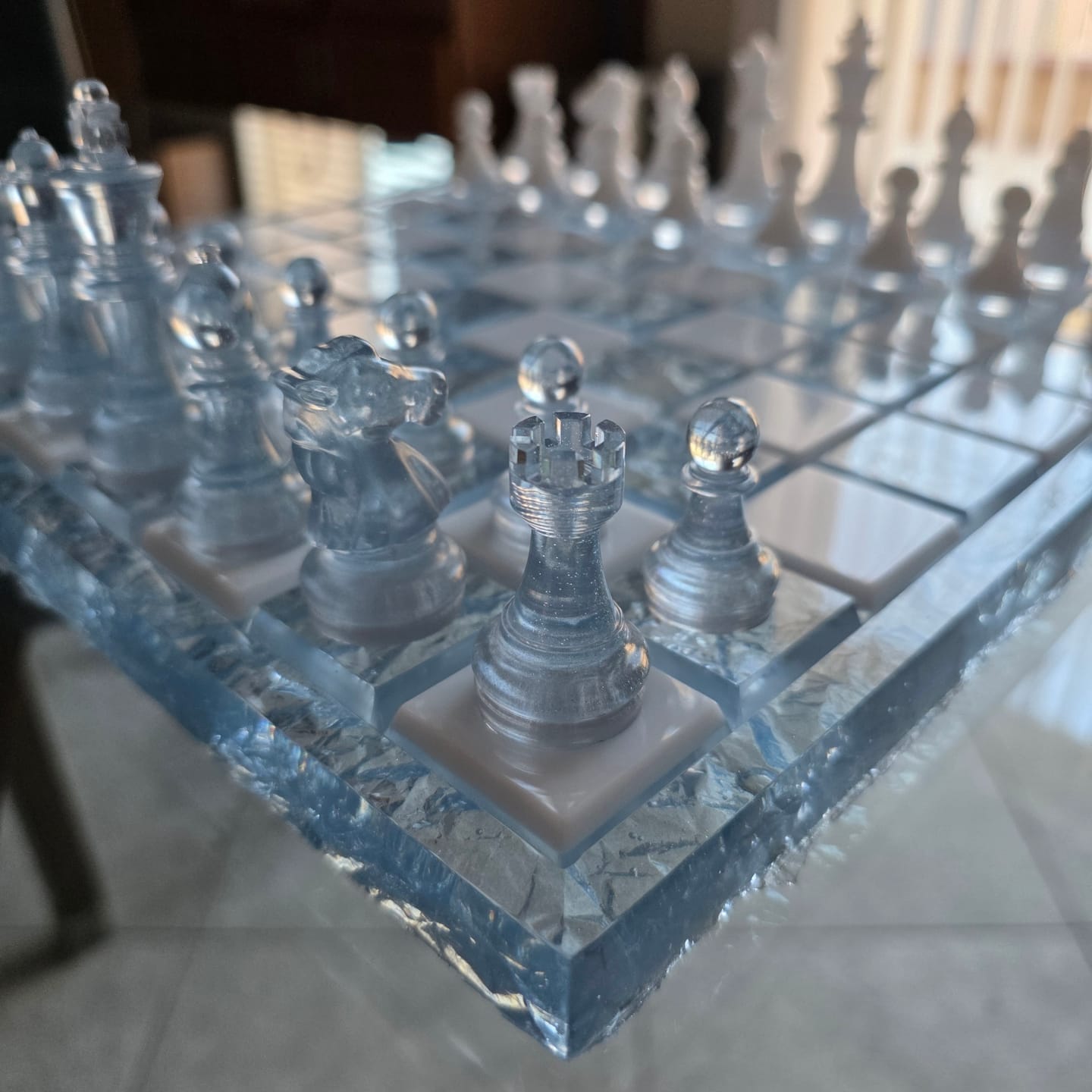 Customer photo review of 12x12x0.75" Small Chess Board Silicone Mold With 1.2" Squares