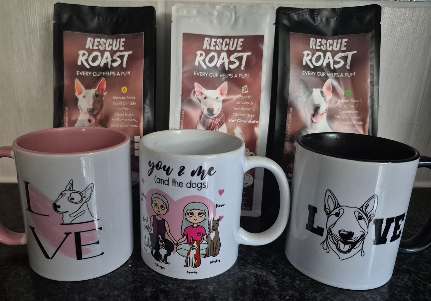 Customer photo review of Hot Chocolate - Adora-Bull Bull Terrier Rescue