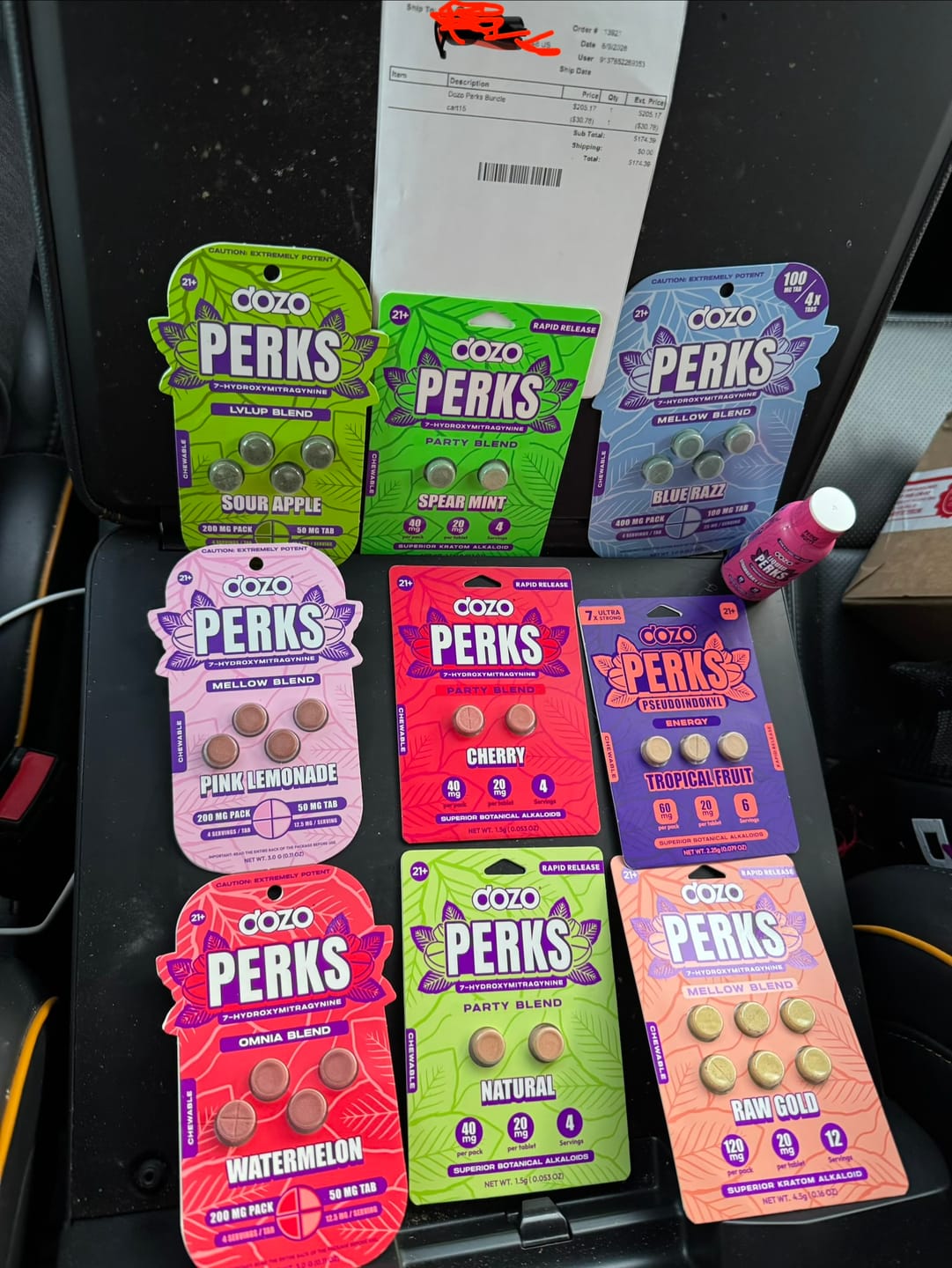 Customer photo review of 10ct 100mg Dozo PERKS 7-OH | 1,000 mg Jar