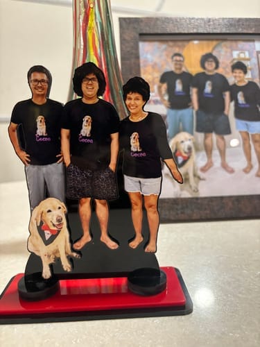 Customer photo review of Personalized Couple & Family Photo Caricature | Unique Gift for Anniversary, Birthday & Special Occasions