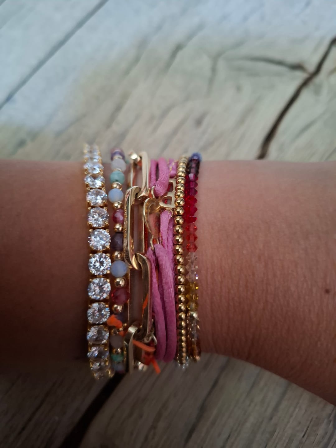 Customer photo review of TENNISBOY BRACELET. - 5MM GOLD
