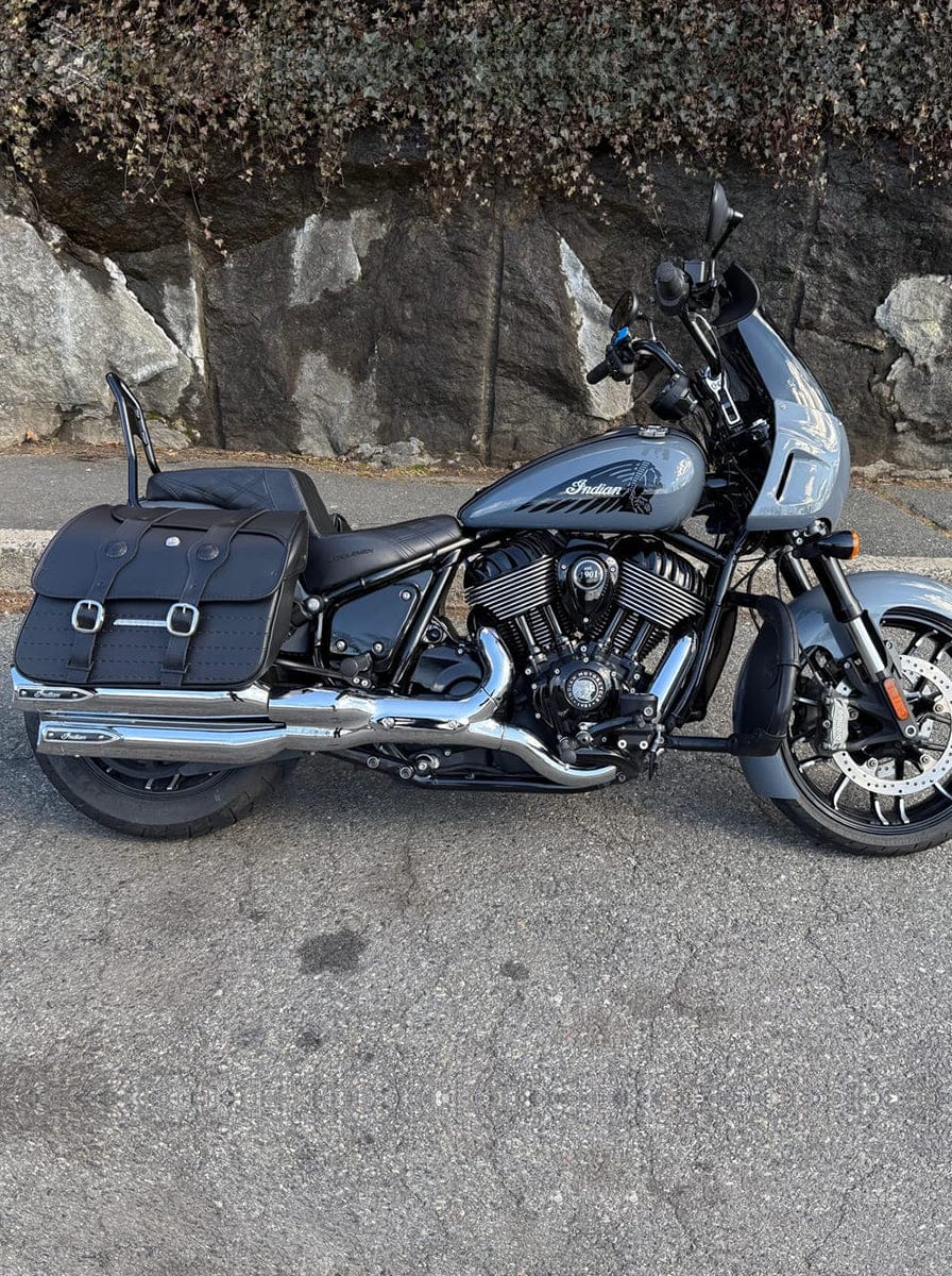 Customer photo review of 34L - ArrowHead Large Indian Chief Bobber Dark Horse Motorcycle Saddlebags