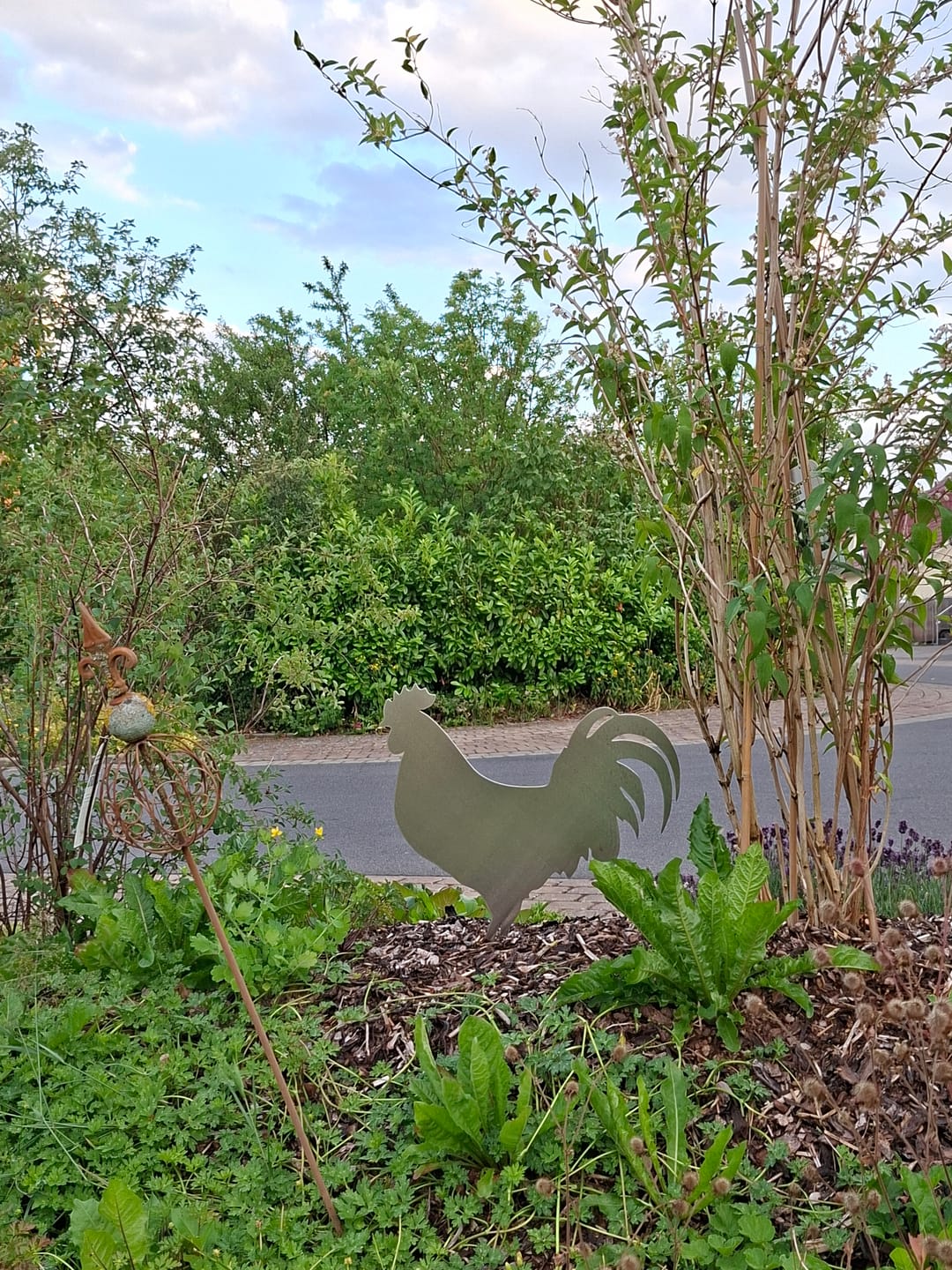 Customer photo review of Gartenstecker Hahn