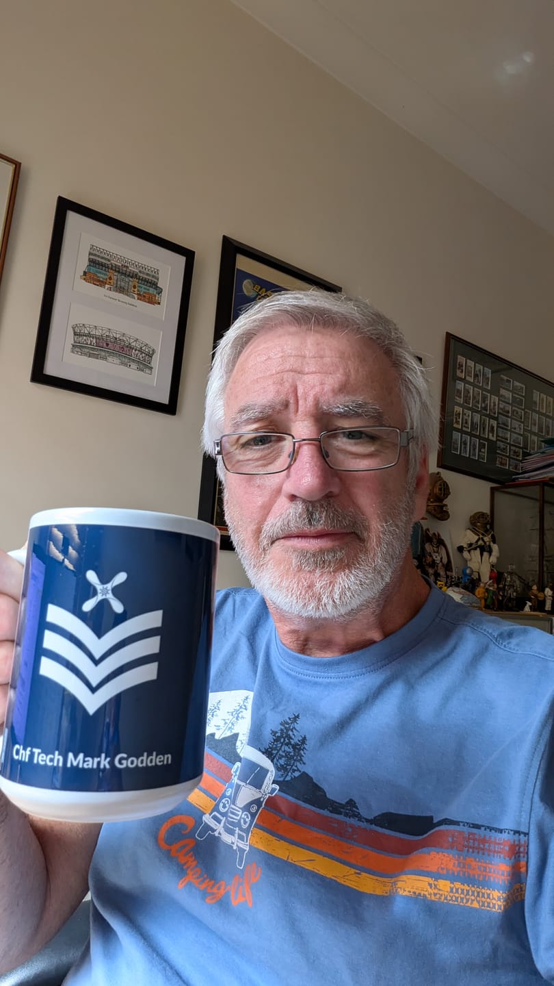 Customer photo review of Personalised RAF Ranks Mug