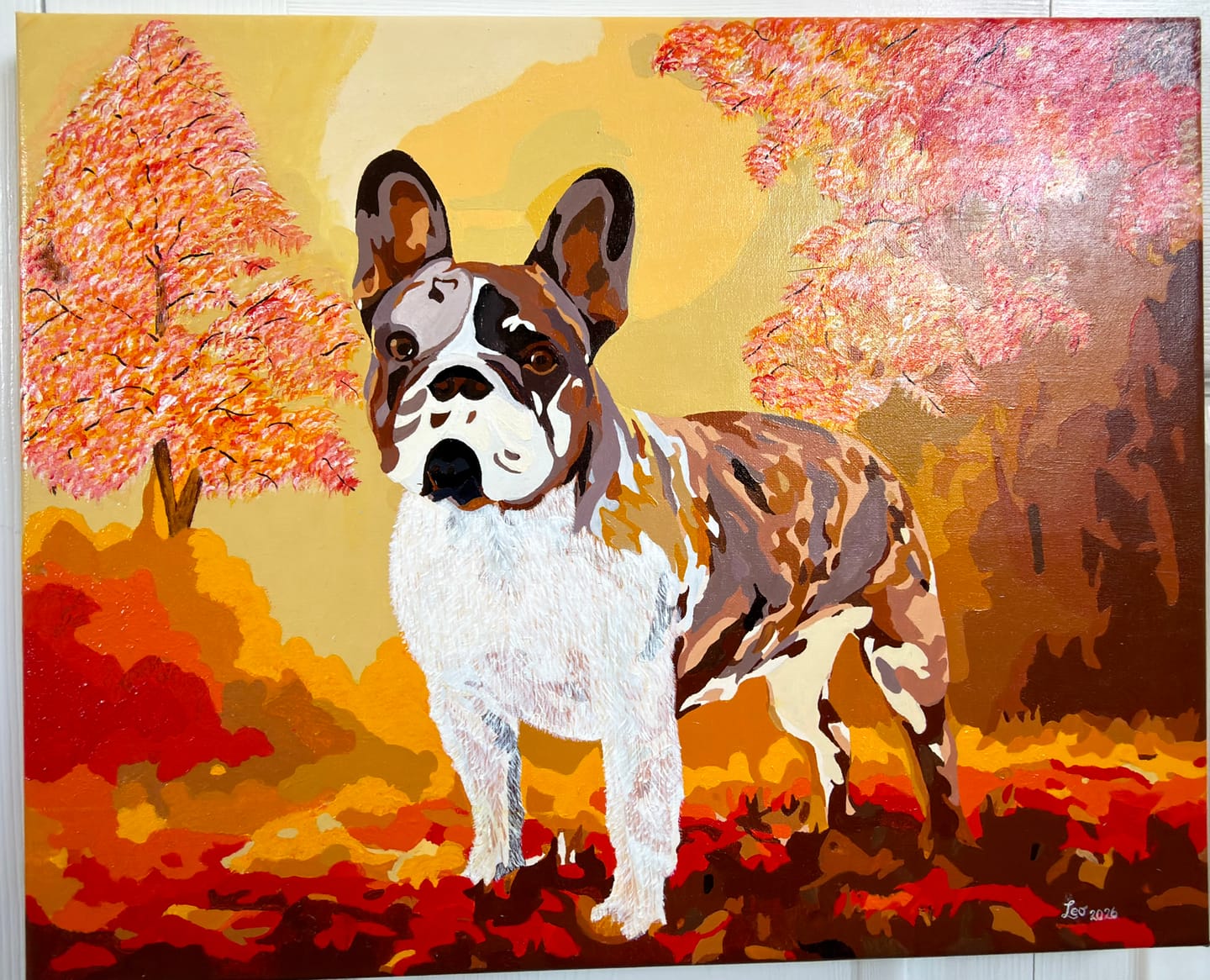 Customer photo review of French Bulldog Leafscape