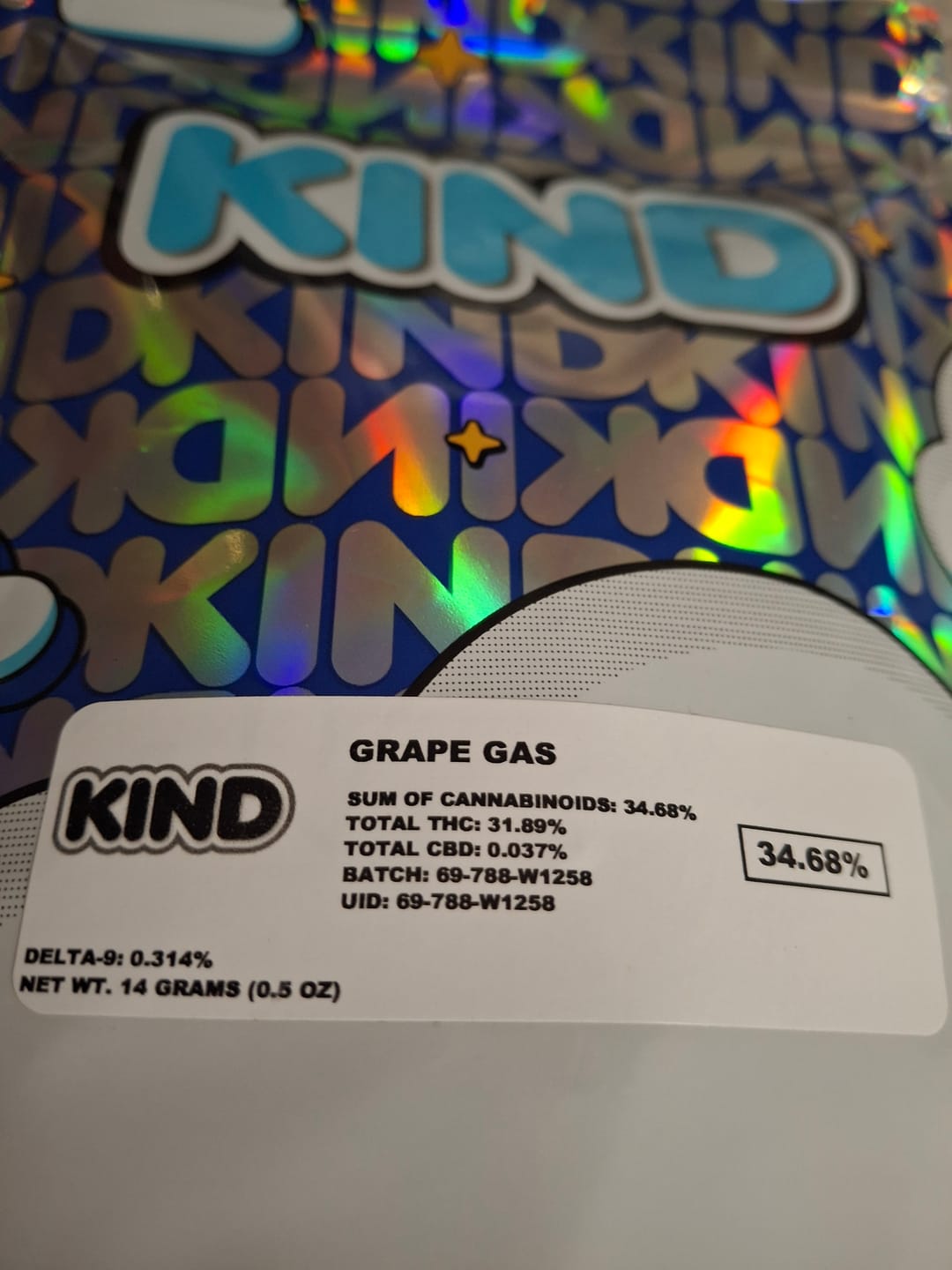 Customer photo review of Grape Gas - 14 Grams - Hybrid
