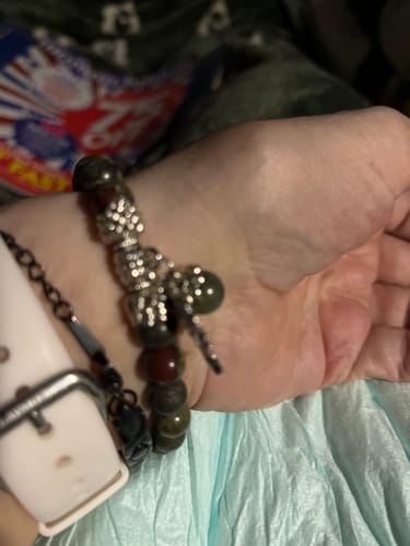 Customer photo review of Dragon Blood Jasper Tree of Life Bracelet