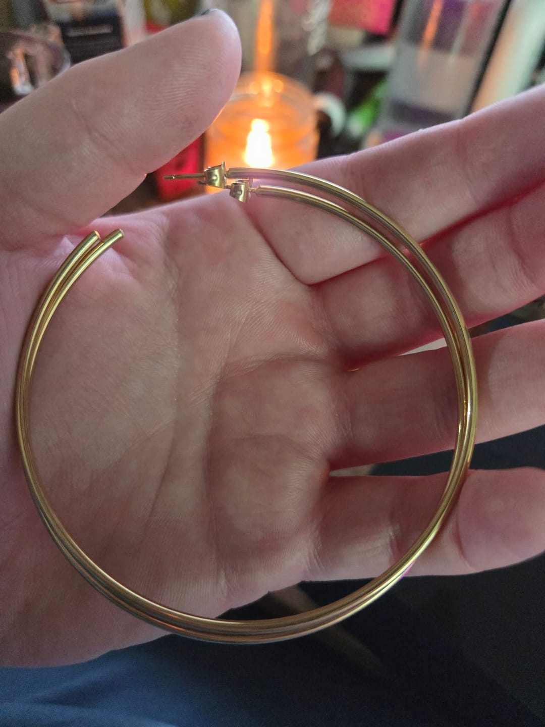 Customer photo review of Hoop Earrings