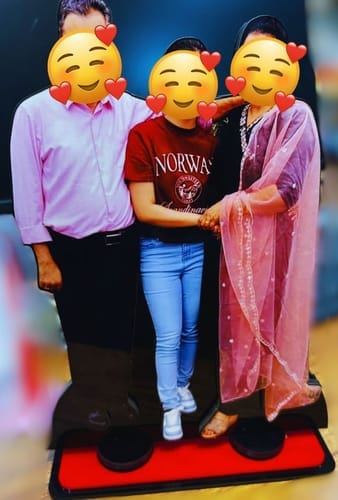 Customer photo review of Personalized Couple & Family Photo Caricature | Unique Gift for Anniversary, Birthday & Special Occasions