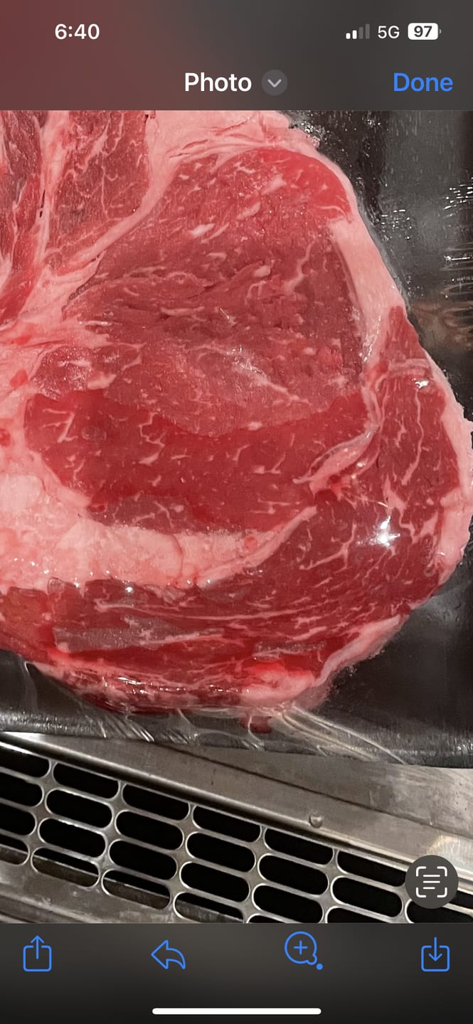 Customer photo review of FATBOY RIBEYE STEAKS