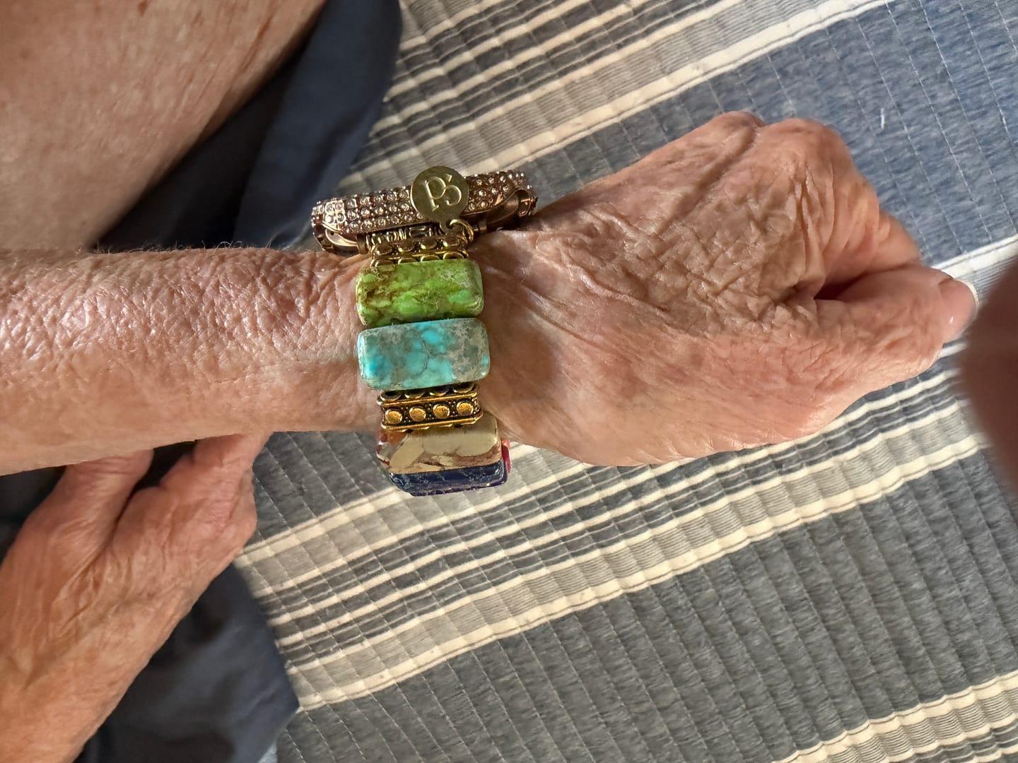 Customer photo review of Chic Chakra Stretch Apple Watch Strap